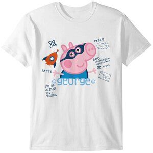 Family Pig George Doodle T-Shirt, Cute Cartoon Graphic Tee for Fans 96